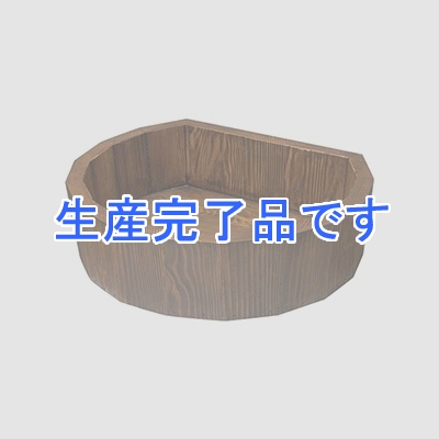 カクダイ 【生産終了品】水栓柱パン 屋外用 サイズ530×447mm 排水共栓付 ゴム栓なし 木目調  624-915