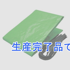 ユタカメイク 【生産完了】軽トラックシート #2500 平張り用タイプ 短期使用タイプ 厚み0.19mm 1.8×2.4m ハトメ12個付 ゴムロープ×10本付 グリーン  B-110