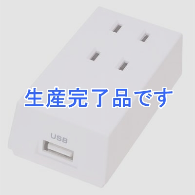 YAZAWA(ヤザワ) 【生産終了】USB付フロントタップ 2AC+1USB ホワイト  HT300WHUSB