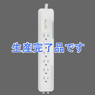 YAZAWA(ヤザワ) 【生産終了】LAN電話線対応雷サージタップ6個口2m   白  HBKL612WH