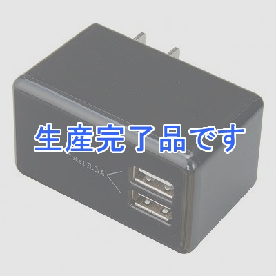 YAZAWA(ヤザワ) 【生産終了】AC/USB変換アダプター2USB3.1Aブラック  MCU31A2BK