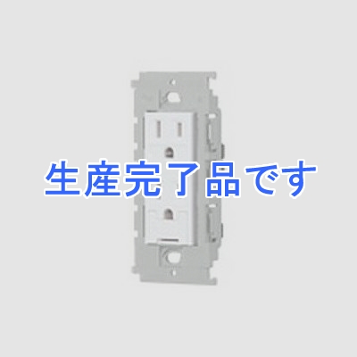 パナソニック 埋込アースターミナル付接地ダブルコンセント 絶縁取付枠付 15A 125V  WTL11324W