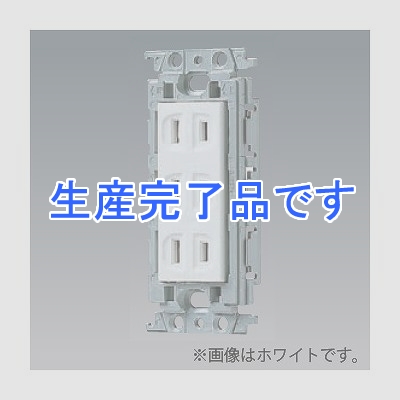 パナソニック 【生産終了】埋込トリプルコンセント 絶縁取付枠付 15A 125V 利休色  WTF13034GK