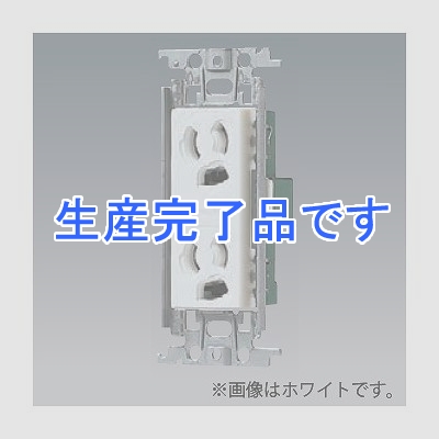 パナソニック 埋込抜け止め接地ダブルコンセント 金属取付枠付 15A 125V 利休色  WTF11623GK