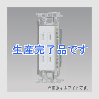 パナソニック 埋込扉付ダブルコンセント 金属取付枠付 15A 125V ベージュ  WTF13523FK