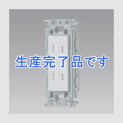 パナソニック 埋込扉付ダブルコンセント 絶縁取付枠付 15A 125V ホワイト  WTF13524WK