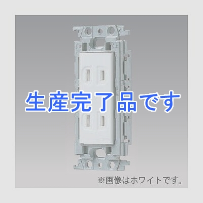 パナソニック 埋込扉付ダブルコンセント 絶縁取付枠付 15A 125V ベージュ  WTF13524FK