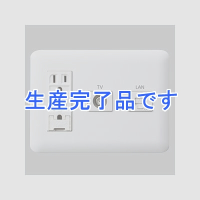 パナソニック 埋込マルチメディアコンセント アースターミナル付接地ダブルコンセント/TV 高シールド/LAN CAT5E対応  WTF34173W