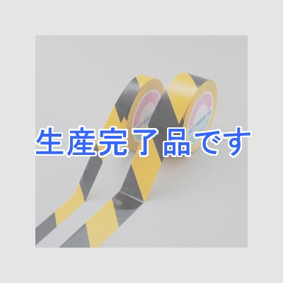 日本緑十字社 ガードテープ 再はく離タイプ 黄黒 25mm幅×100m (149016)  GTH-251TR