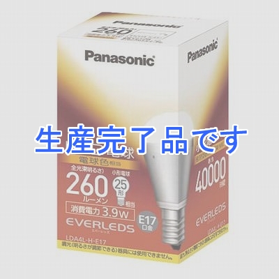 パナソニック LED小形電球3.9W電球色  LDA4LHE17