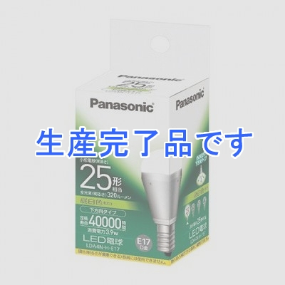 パナソニック LED小形電球3.9W昼白色  LDA4NHE17