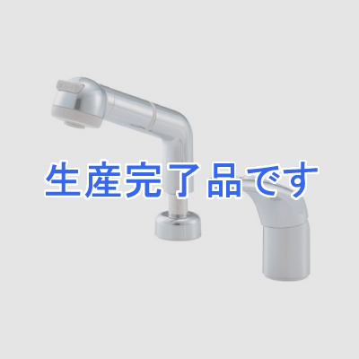 三栄水栓製作所 【生産完了】シングルスプレー混合栓(洗髪用) 節水水栓 ホース引出し式 ホース長さ:1m modello  K3761JV-C