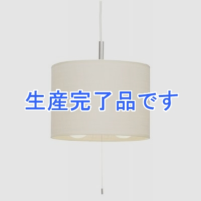 YAZAWA(ヤザワ) 【生産終了】【電球形蛍光灯 G形 電球色 100W形×2灯】ペンダントライト(布張り) ホワイト  PDEG10008BE