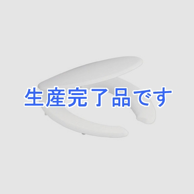 三栄水栓製作所 前割便座 トイレ用 取付工具付 幅:376mm 奥行:440～470mm ホワイト  PW902-W