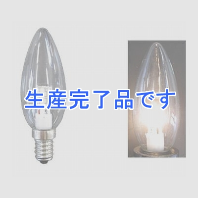 YAZAWA(ヤザワ) 【生産終了】【10個セット】シャンデリア形LEDランプ電球色E14クリア  LDC1LG32E142-10SET