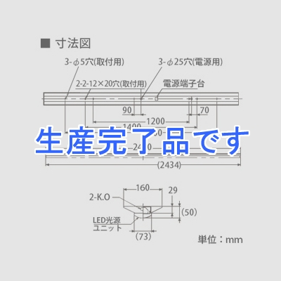 日立 【お買い得品 2台セット】交換形LEDベース器具《スマートユニット》 110形 直付形 逆富士形 W160×L2440mm 14000lmタイプ FHF86形2灯器具相当 昼光色 連続調光・固定出力兼用  [NC8A]+[CE814DC-X24A]_2set