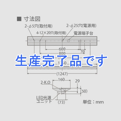 日立 【お買い得品 2台セット】交換形LEDベース器具《スマートユニット》 40形 直付形 逆富士形 W160×L1250mm 7000lmタイプ FHF32形2灯器具相当 昼光色 連続調光・固定出力兼用  [NC4A1]+[CE407DC-X14A]_2set