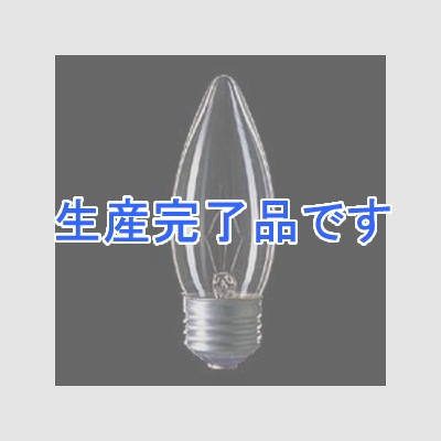 東芝 シャンデリア電球 25W (E26口金)クリア  100110V25WC37E26