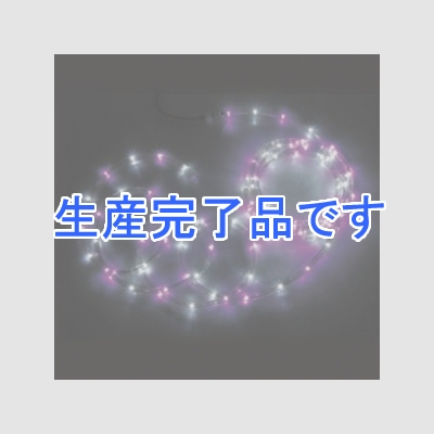 ジェフコム 【屋外用】LEDソフトネオン 長さ: 4m 75mmピッチ ピンク×白  PR3L-E24-04PW