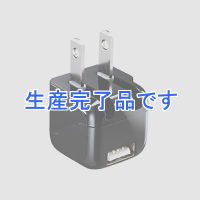 サンワサプライ 超小型USB充電器 1A USB1ポート ブラック  ACA-IP32BKN