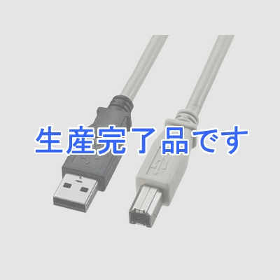 サンワサプライ USB2.0ケーブル スタンダードコネクタタイプ 長さ1m ライトグレー  KU20-1K