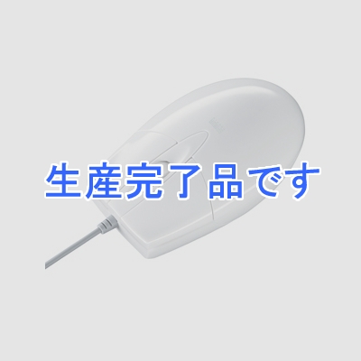 サンワサプライ ブルーLED有線マウス USB・PS/2両対応 中型サイズ ホワイト  MA-BL3UPW