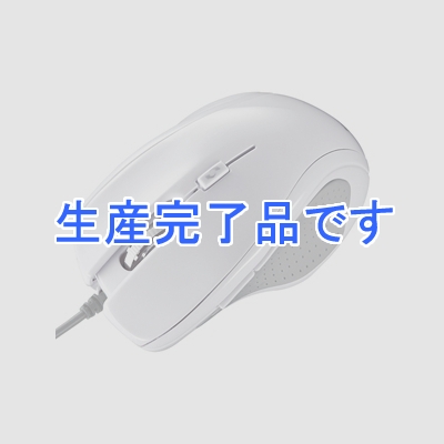 サンワサプライ 有線ブルーLEDマウス USBコネクタ(Aタイプ) 中型サイズ ホワイト  MA-117HW