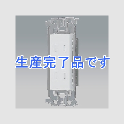 パナソニック 【生産終了】埋込扉付ダブルコンセント 金属枠付 15A 125V セラミックホワイト  WTL13523W