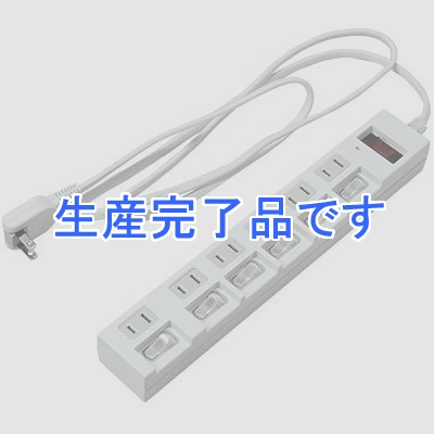 YAZAWA(ヤザワ) 【生産終了】個別・集中スイッチ付節電タップ 6個口 2m 白  HBKS672WH