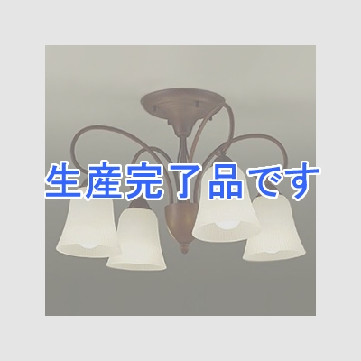 DAIKO LEDシャンデリア ～6畳用 ランプ付 ハンドメイド品 白熱灯60W×4灯相当 非調光タイプ 7.5W×4灯 口金E26 電球色タイプ  DCH-38172Y