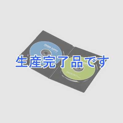 サンワサプライ スリムDVDトールケース 2枚収納 スリムタイプ インデックスカード付 ブラック 10枚セット  DVD-TU2-10BK