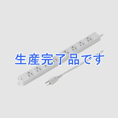 サンワサプライ 工事物件タップ 3P・8個口・1m ノーマルタイプ マグネット付 エココード(エコケーブル)採用  TAP-KE8N-1