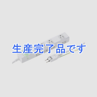 サンワサプライ ACアダプタ対応便利タップ 側面:2P×4個口 上:3P×4個口・2m 防塵防滴カバー付  TAP-B50