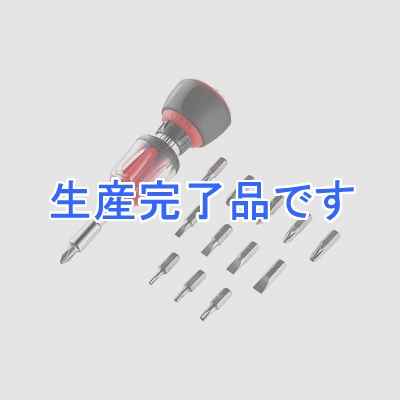 サンワサプライ 分離式ドライバー ラチェット機能付 ビット14種類入  TK-028