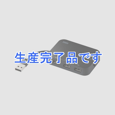 サンワサプライ USB2.0ハブ 3ポート LANアダプター内蔵 ブラック  USB-HLA306BK