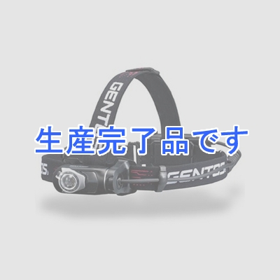 ジェントス LEDヘッドライト オートディマー搭載 耐塵・耐水タイプ 白色LED×1灯 210lm W79.6×H40.8×D42.2mm 単3形アルカリ電池×3本付  GT-301D