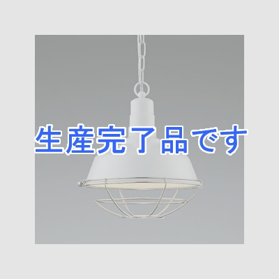 コイズミ照明 LEDランプ交換可能型ペンダントライト 《WORKERS LAMP》 7.1W 白熱球60W相当 口金E26 電球色 白色塗装  AP45544L