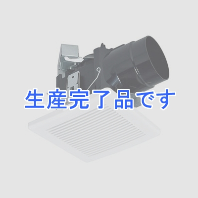 三菱 ダクト用換気扇 角形格子グリル 天井埋込形 丸穴据付タイプ サニタリー用 低騒音形 接続パイプφ100mm 埋込寸法φ170mm  VD-08ZCC5-C