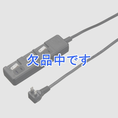YAZAWA(ヤザワ) 雷ガード付節電タップ 3個口 コード長3m 個別スイッチ付 ブラック  H8KS333BK